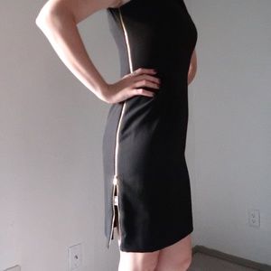 Calvin Klein Black Zipper Sheath Dress Size 6
